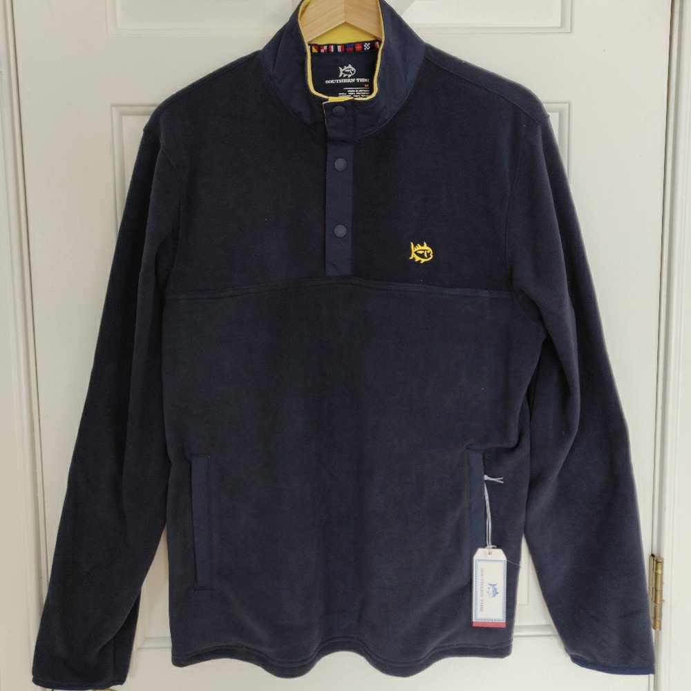Southern Tide Navagational Fleece Snap $155